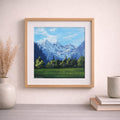 Majestic Serenity, Handmade Mountains Acrylic Painting