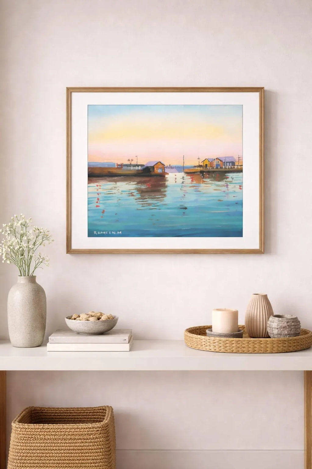 Breathing Horizon - Handmade Acrylic Canvas Painting Seascape