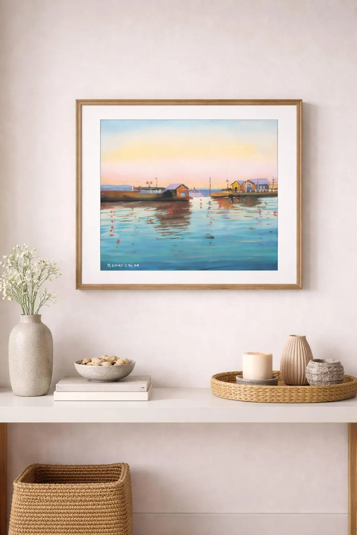 Breathing Horizon - Handmade Acrylic Canvas Painting Seascape